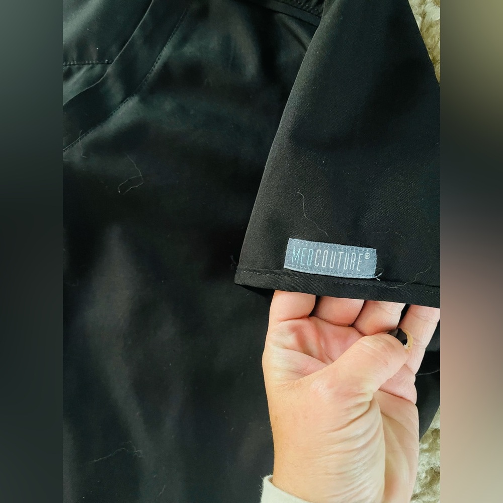 Med Couture Classic Black Scrub Top